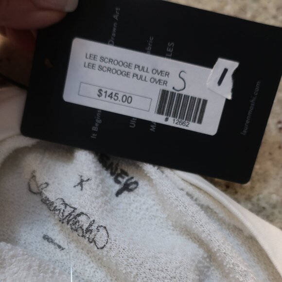 Lauren Moshi x Disney White Graphic Lee Scrooge Sweatshirt Small - Picture 8 of 9
